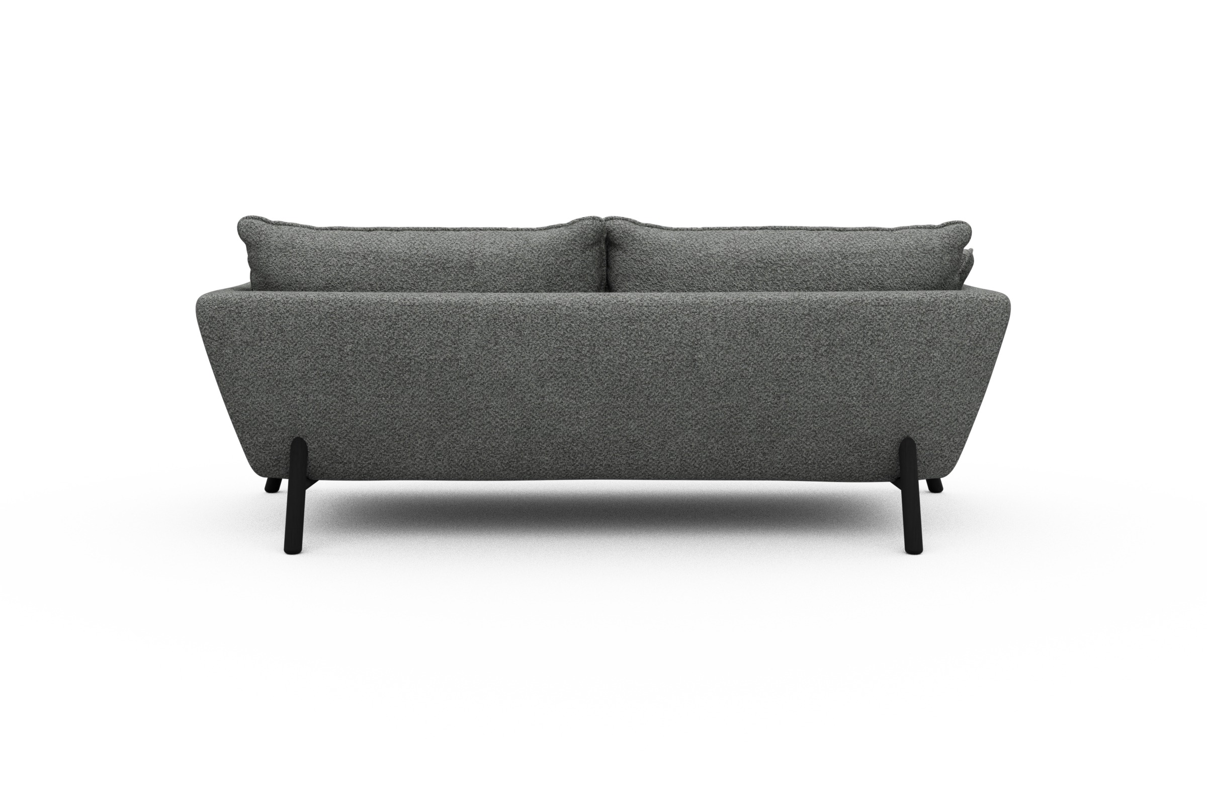 Sofa Emil PREMIUM 3-Sitzer Beinfarbe Eiche Schwarz Vanora-Warm-Grey