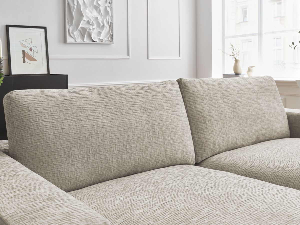 Bobochic Leonard Sofa 4-Sitzer 234 × 159 cm Strukturstoff Beige
