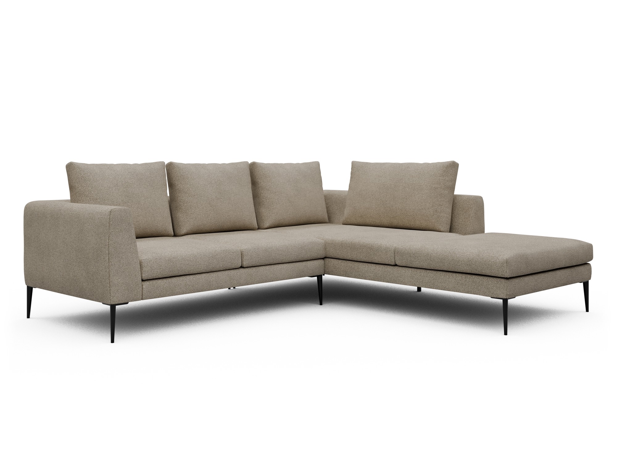 Skandi Home Ecksofa Paul Relax-Ecke rechts mit 2-Sitzer Boucle-Beige moebelfaktor