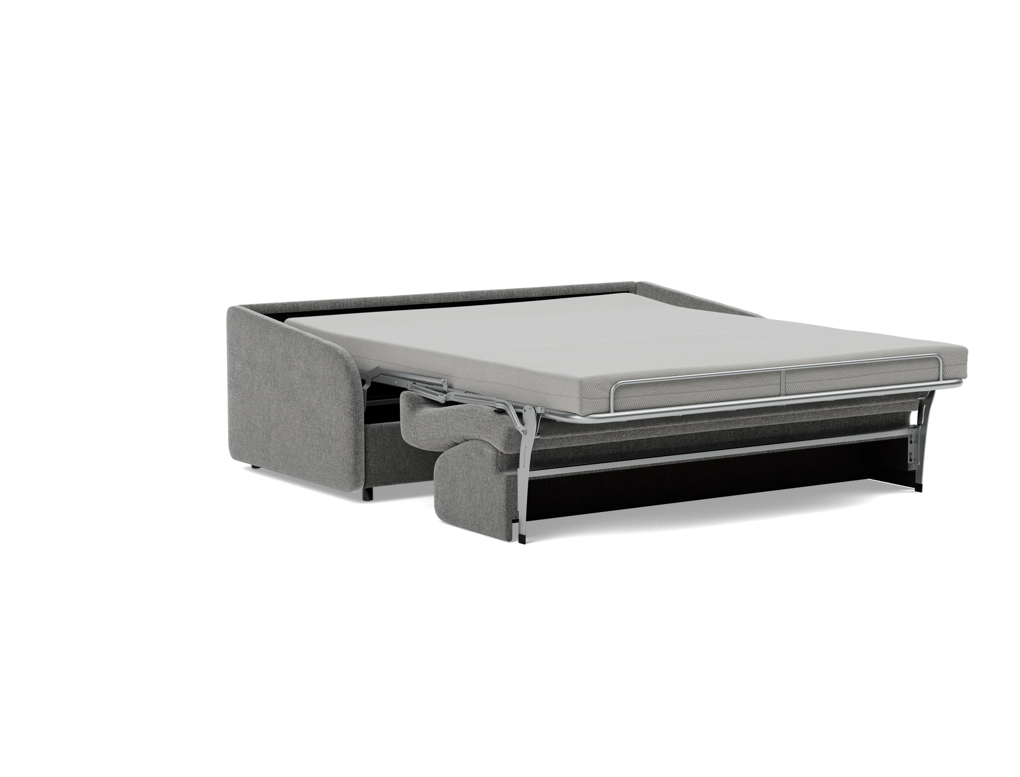 Schlafsofa Eivor mit Taschenfederkernmatratze 160 Strukturierter Stoff Twist 563-Charcoal