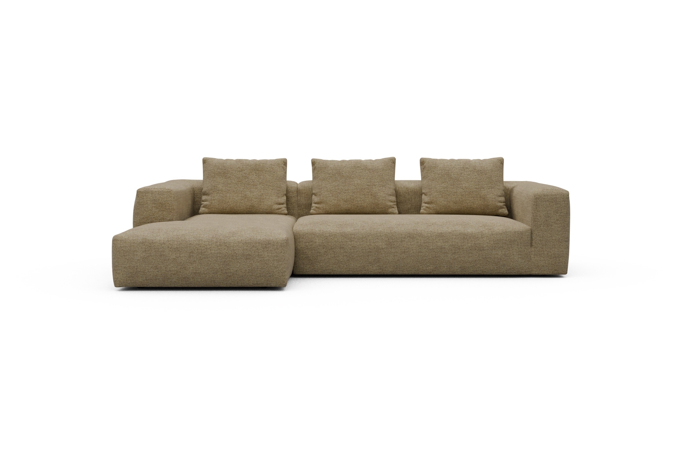 Skandi Home Ecksofa Fred Chaiselongue links mit 2,5-Sitzer Carreno-Silician-Yellow moebelfaktor