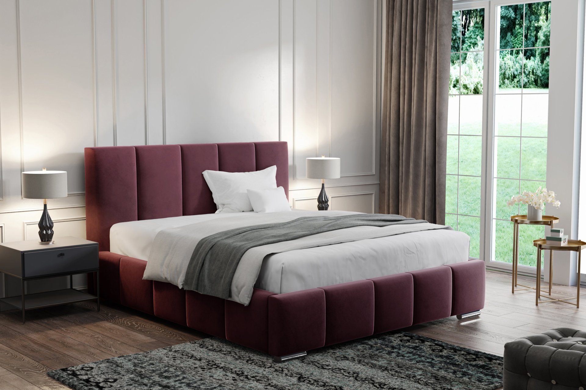Polsterbett Eden MAGIC VELVET 2202 180 cm mit Metallrahmen moebelfaktor