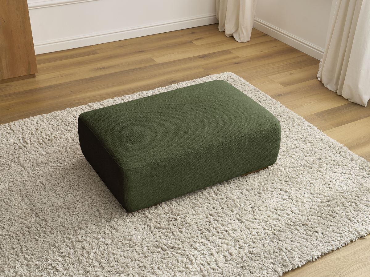 Bobochic Sidonie Pouf Melange-Stoff Grün