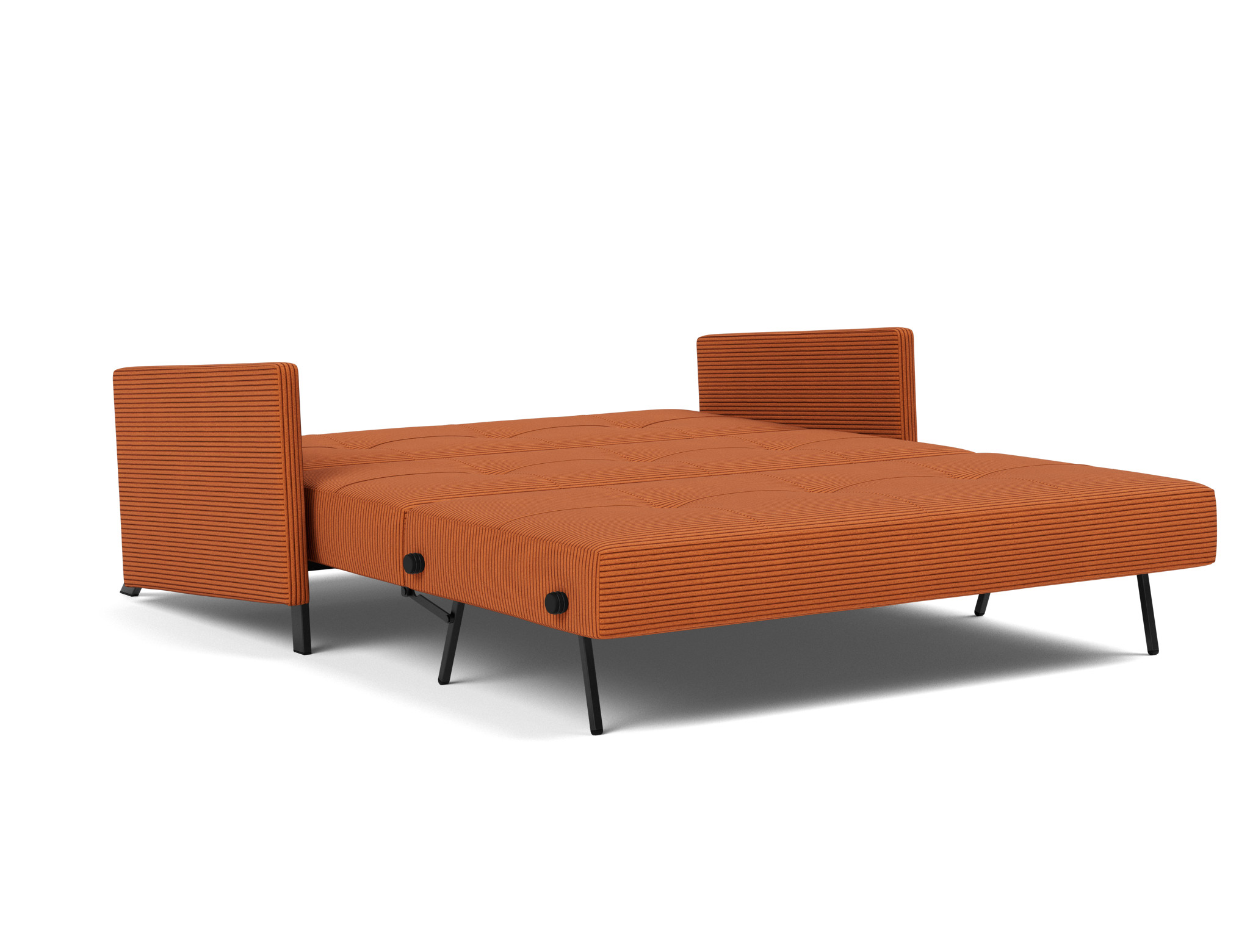 Schlafsofa Cubed mit Armlehnen 160 Kord Corduroy 595-Burnt-Orange