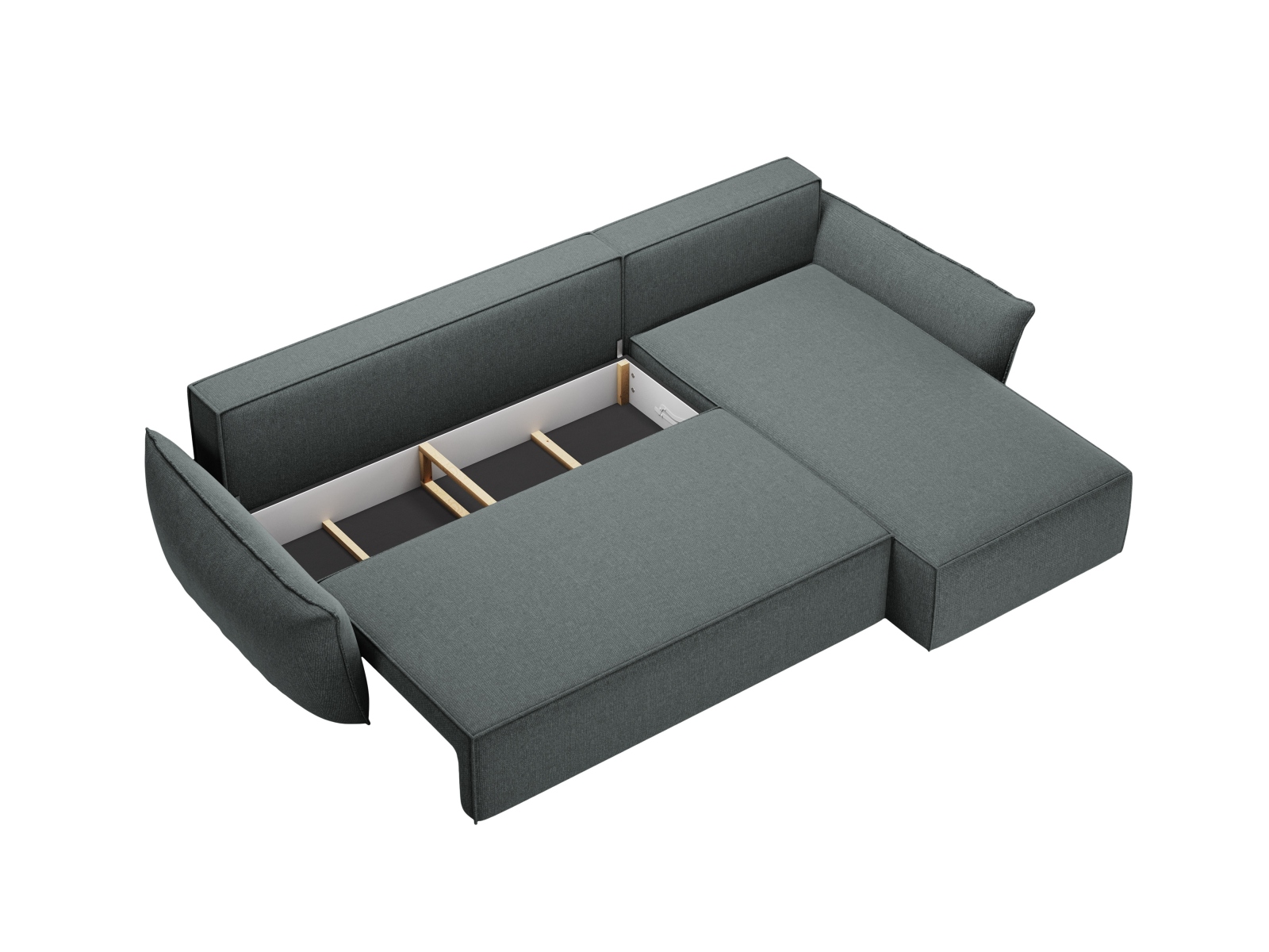 Micadoni Ecksofa Kaelle 4-Sitzer mit Schlaffunktion Rechts Chenille Königsblau