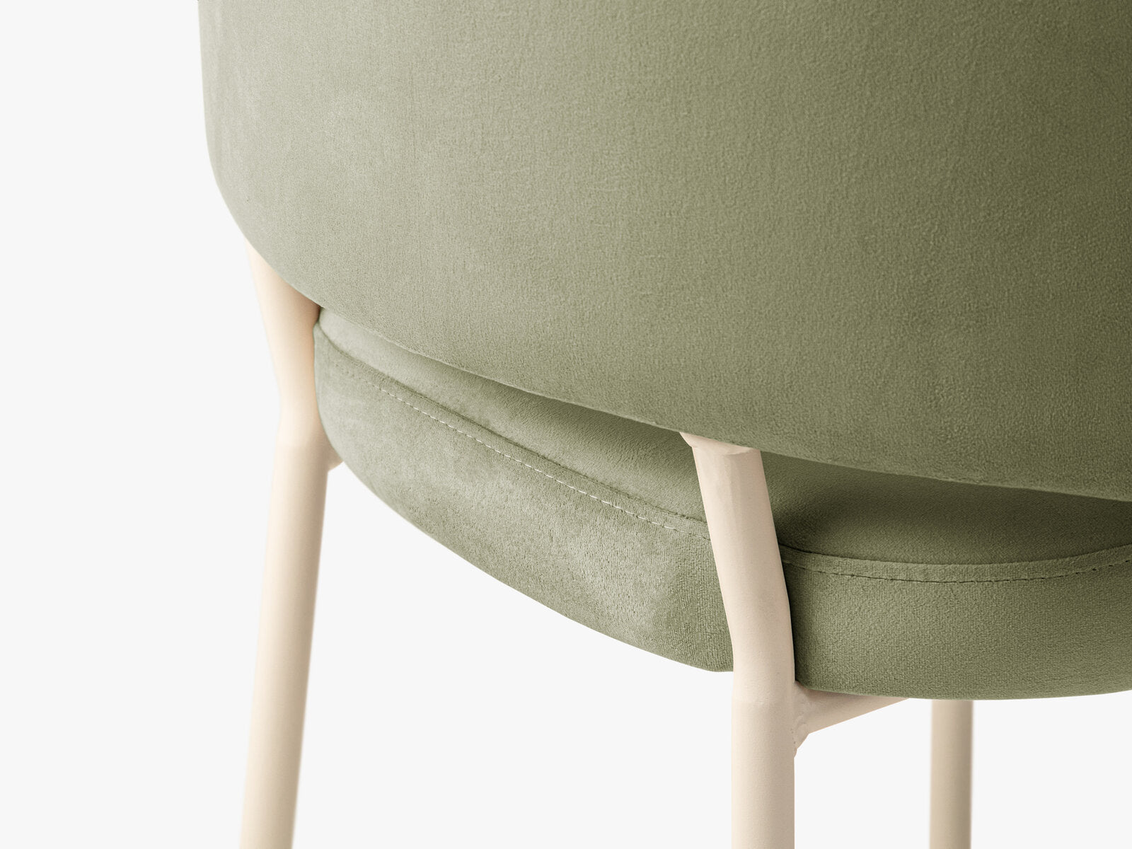 Micadoni Stuhl Dora Samt Magic Velvet Grün Creme