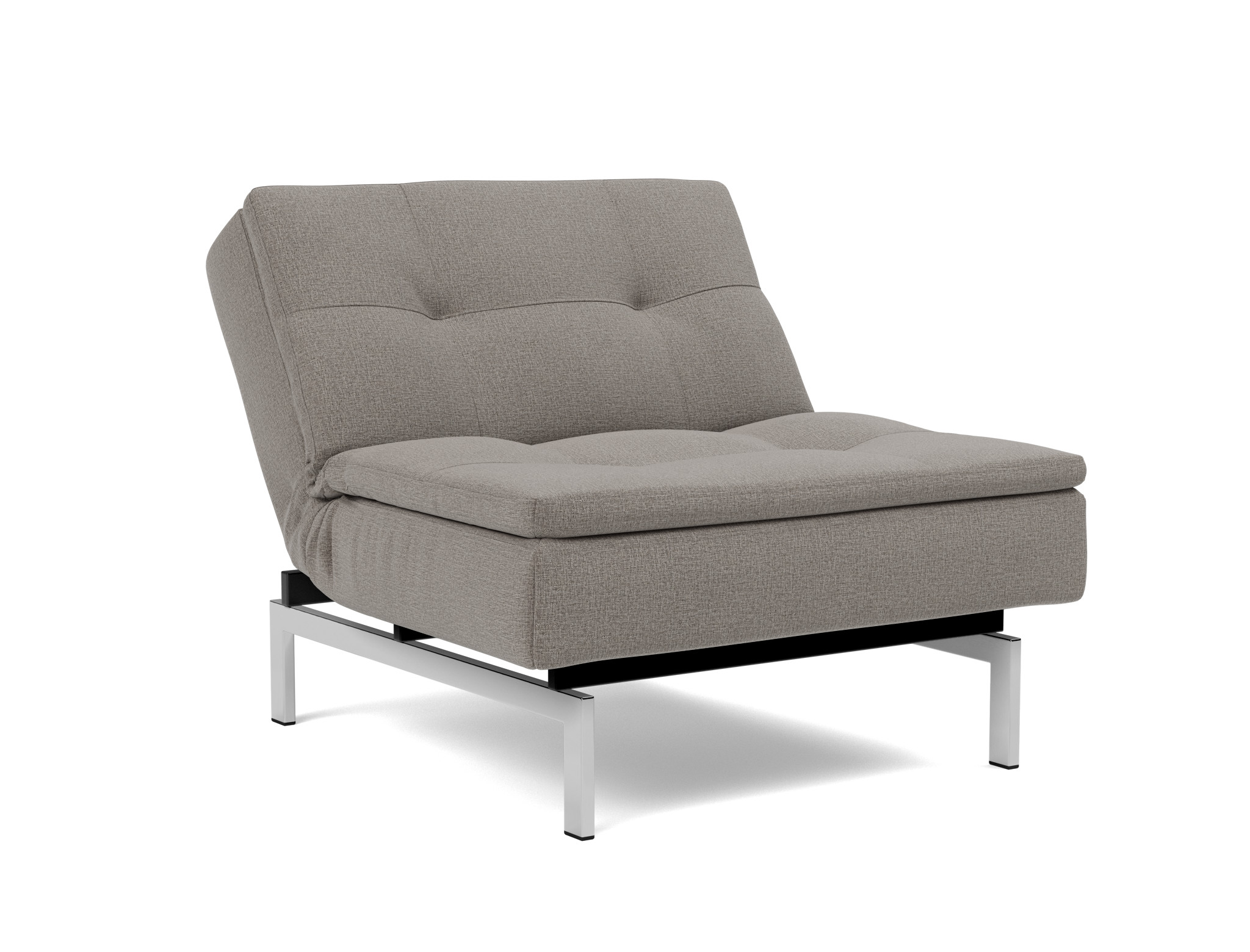 Sessel Dublexo Flachgewebe Mixed Dance 521-Grey Beine Chrom