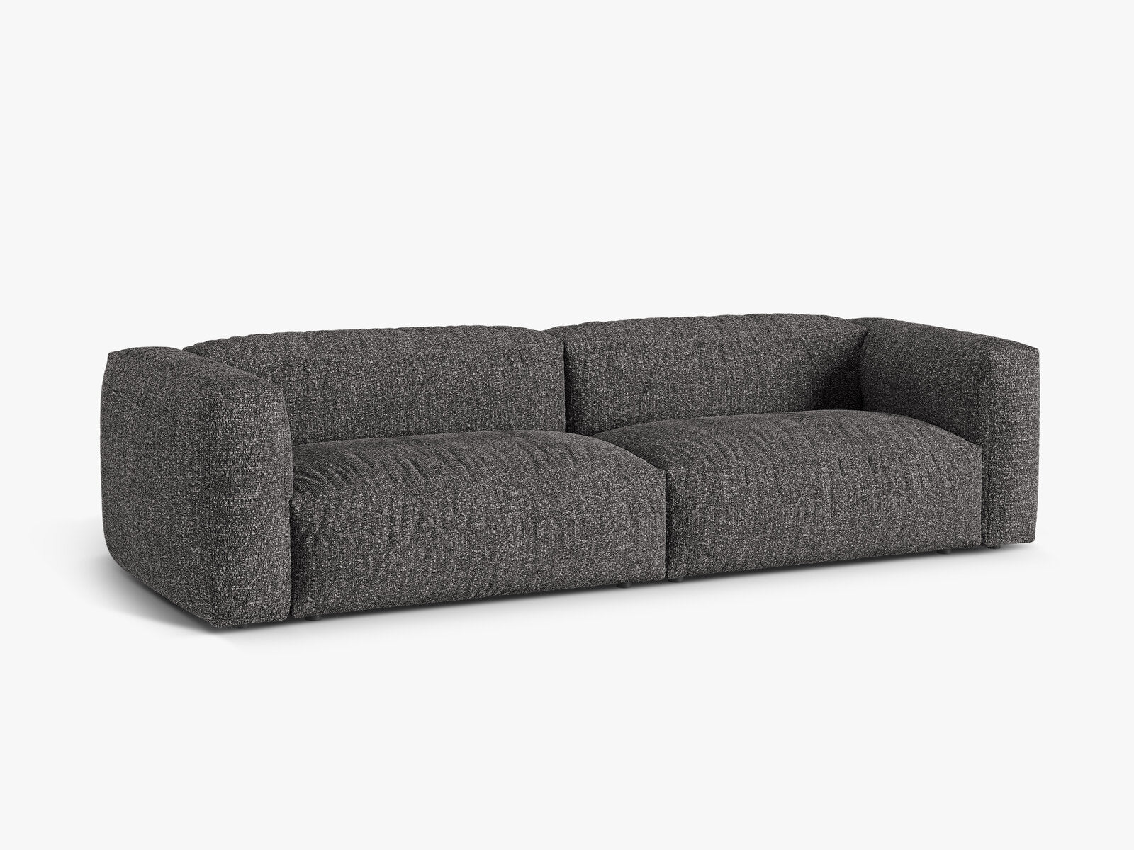 Micadoni Sofa Martina 4-Sitzer Boucle Monet Anthrazit