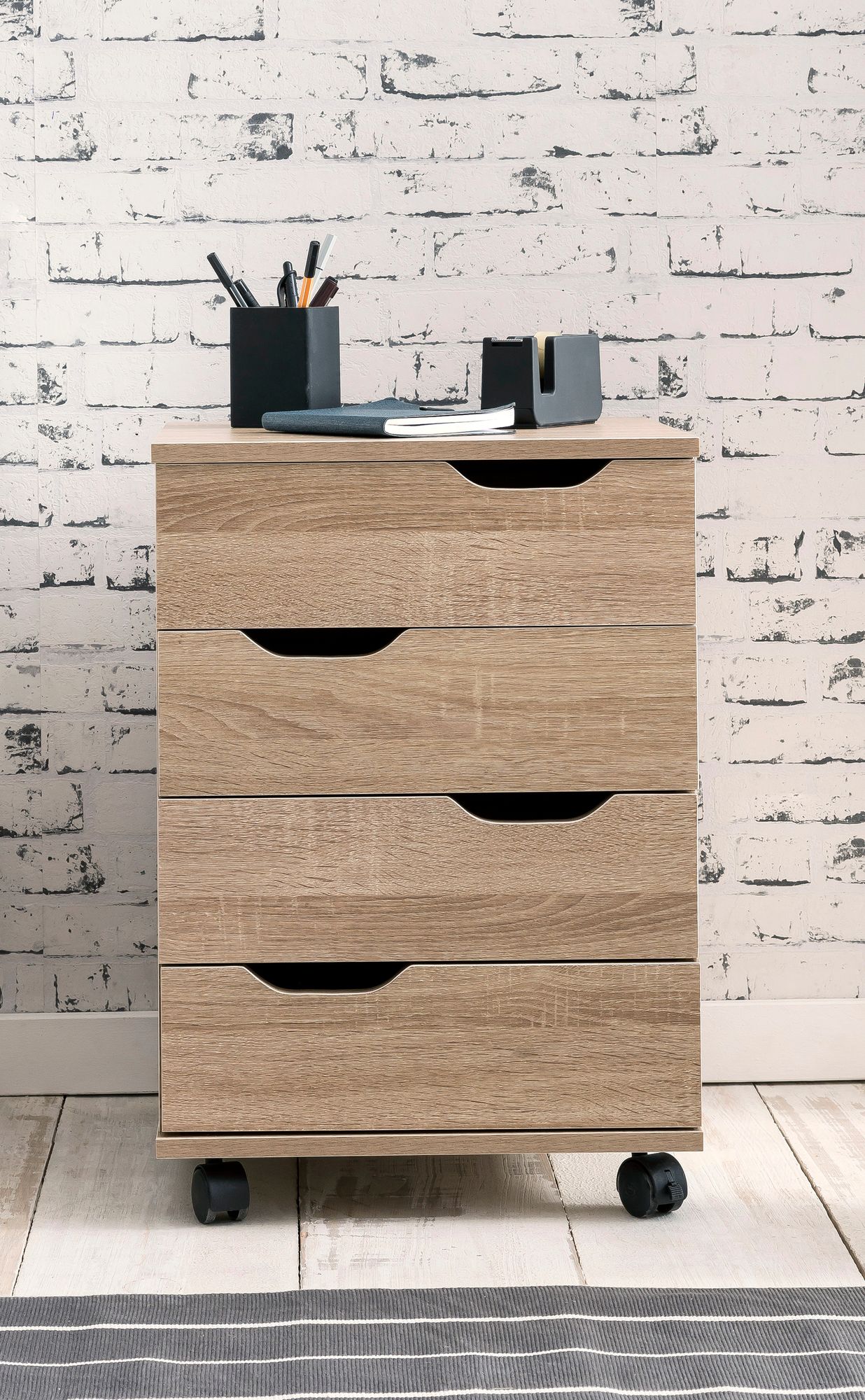 Rollcontainer Lystrup Braun 40 × 40 × 60 cm