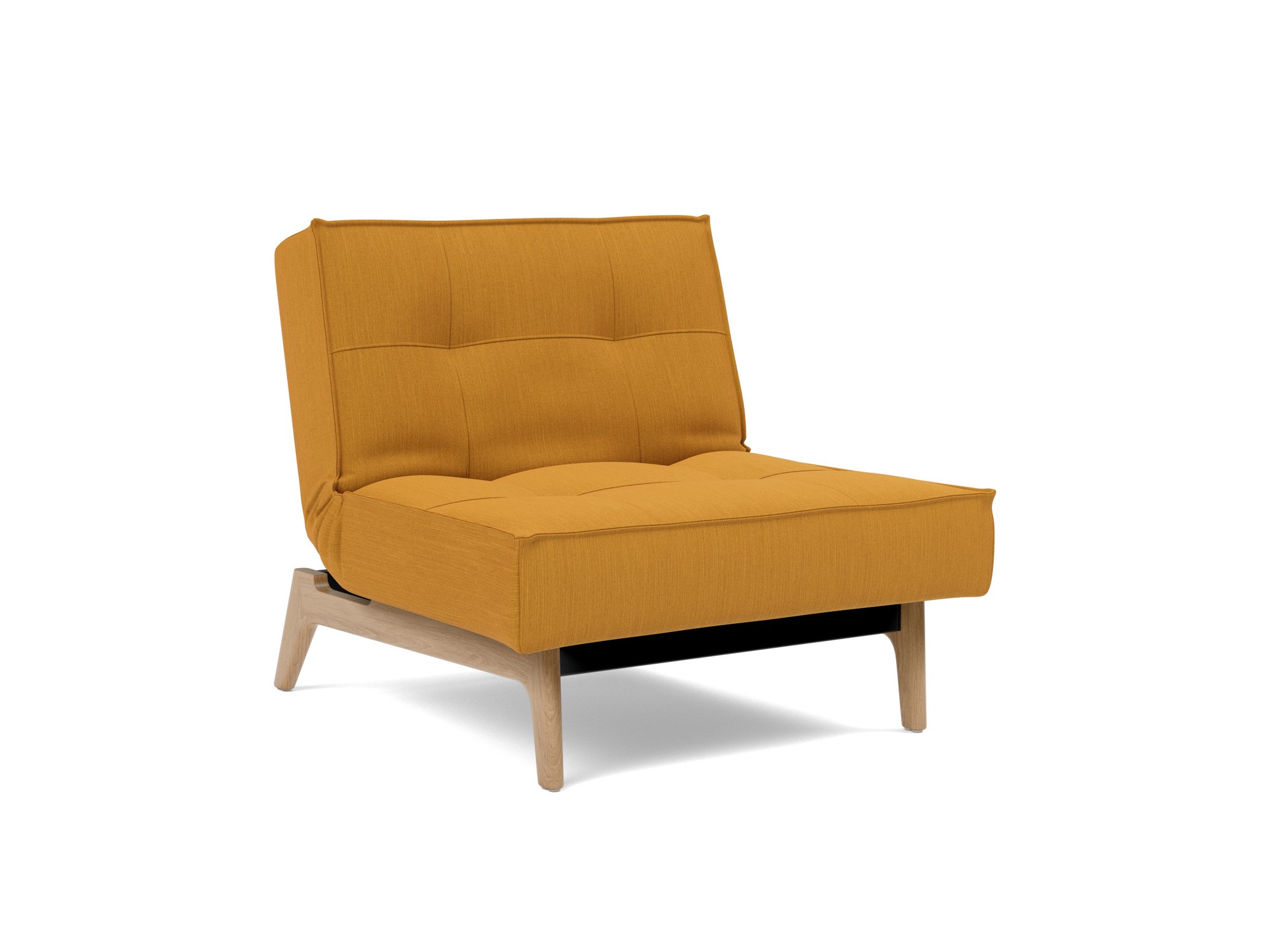 Sessel Splitback Flachgewebe Elegance 507-Burned-Curry Beine Eiche