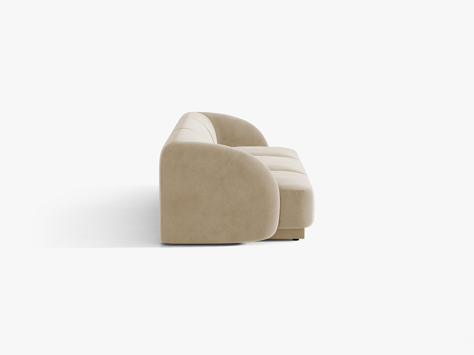 Micadoni Sofa Miley 3-Sitzer Samt Venus Beige