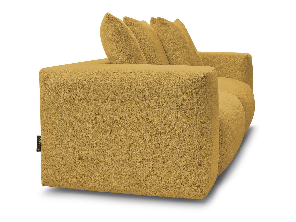 Bobochic Voltaire Sofa 3-Sitzer 248 × 100 cm Melange-Stoff Gelb
