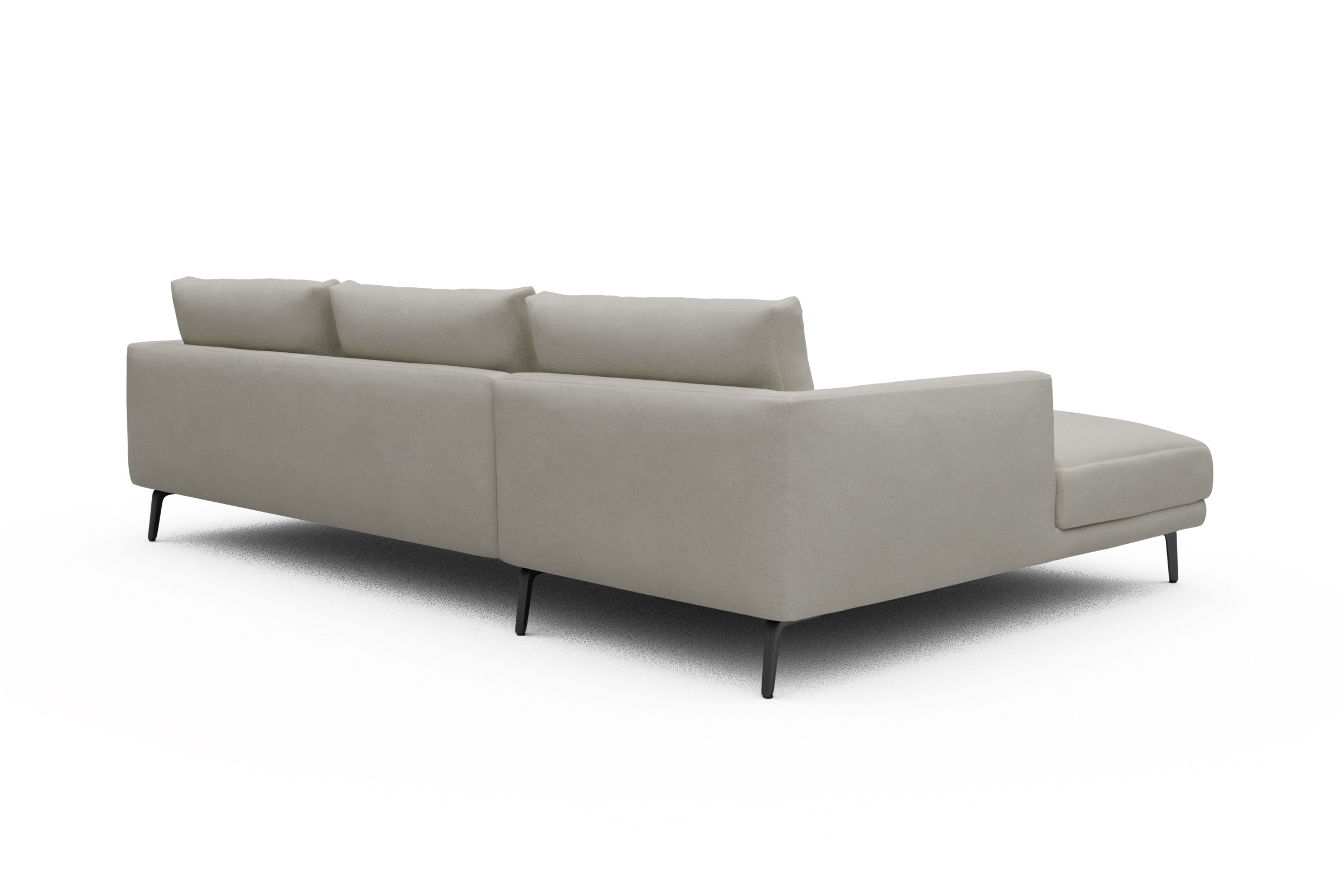 Ecksofa Karl Chaiselongue links mit 2,5-Sitzer Denari-Clean-Beige