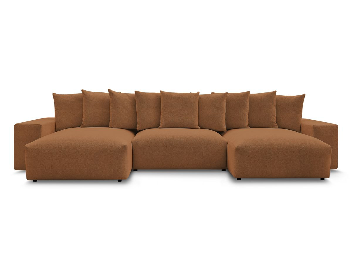 Bobochic Voltaire Wohnlandschaft 420 × 165 cm Melange-Stoff Orange