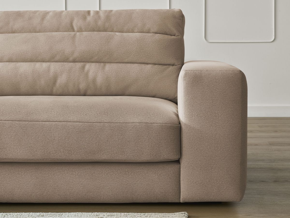Bobochic Sierra Ecksofa Samt Taupe Ecke links