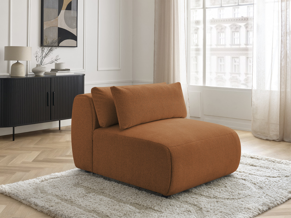 Bobochic Jana Sofamodul 1-Sitzer Melange-Stoff Orange