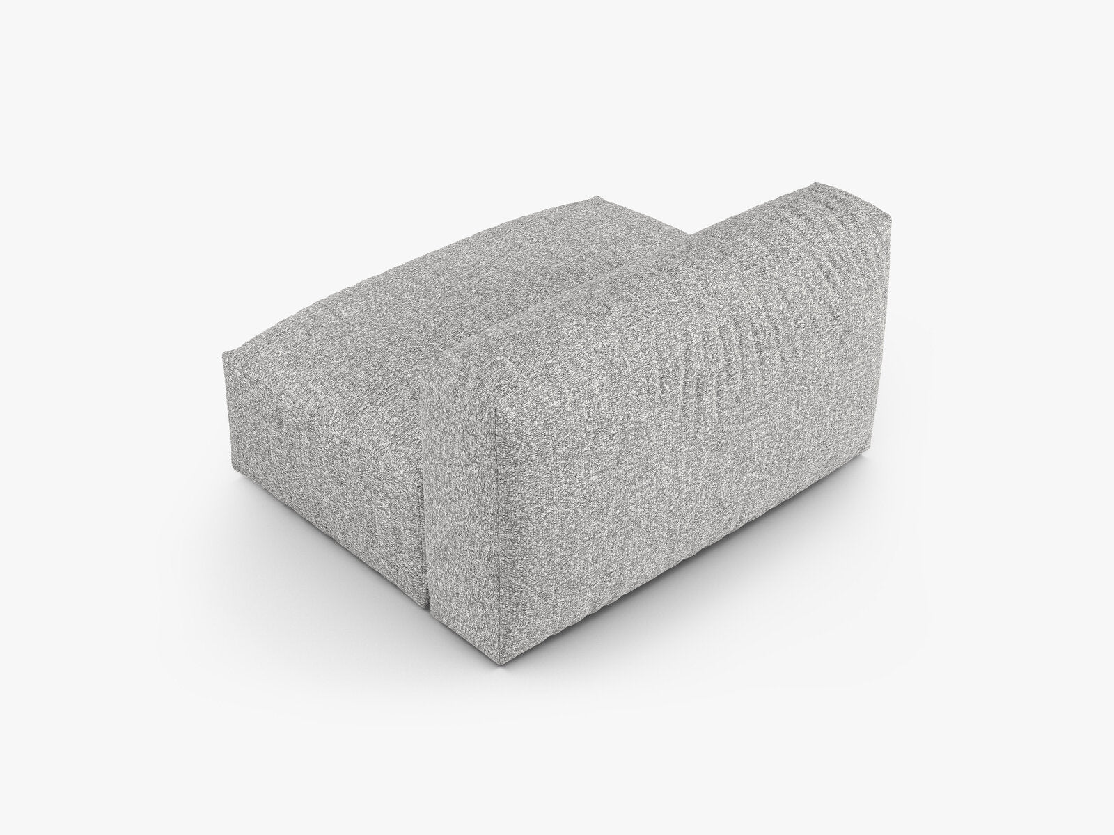 Micadoni Mittelmodul Martina 1-Sitzer Groß 90cm Sitztiefe Boucle Monet Silber