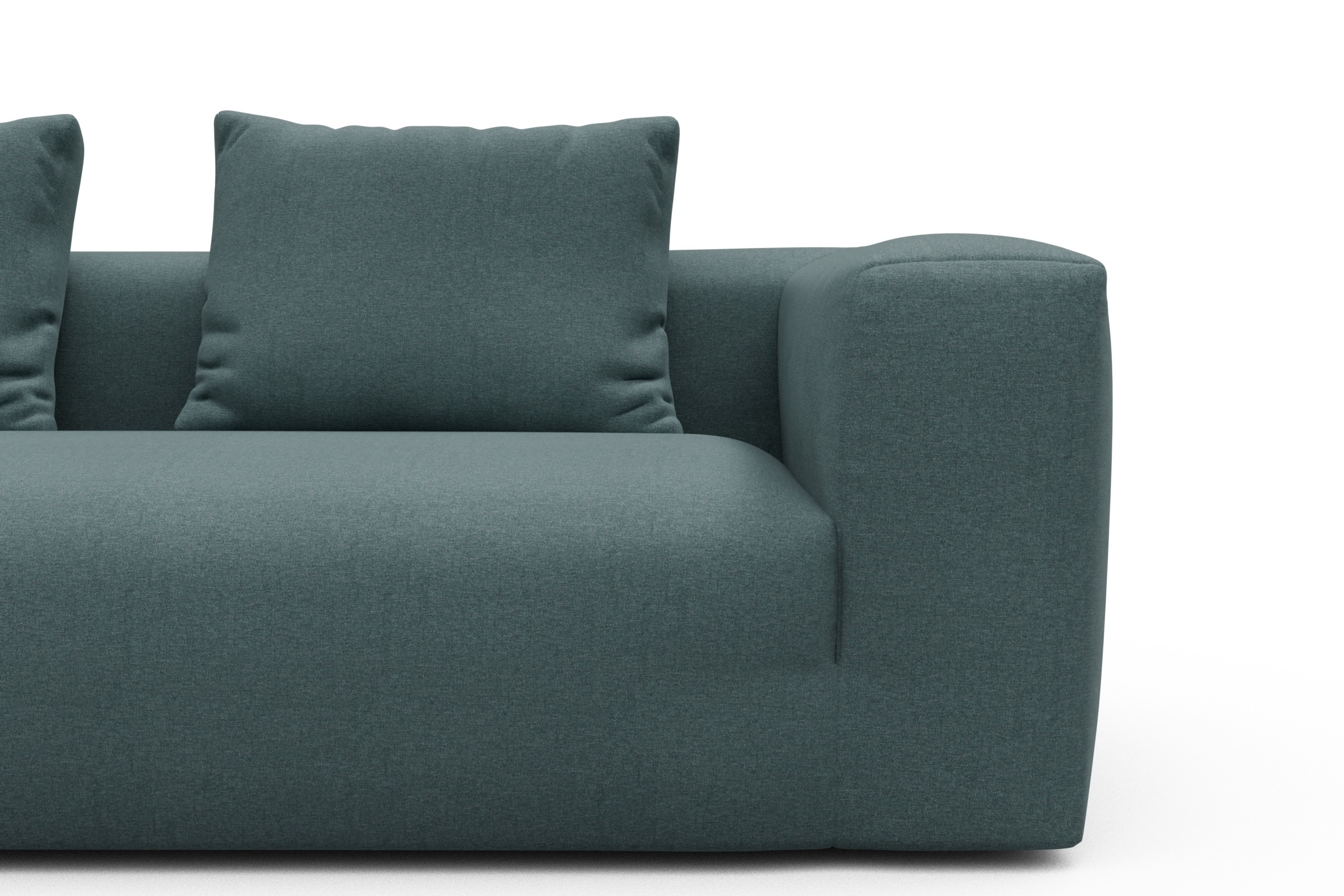Wohnlandschaft Fred Chaiselongue links mit 2-Sitzer und lange Armlehne rechts Satya-Niagara
