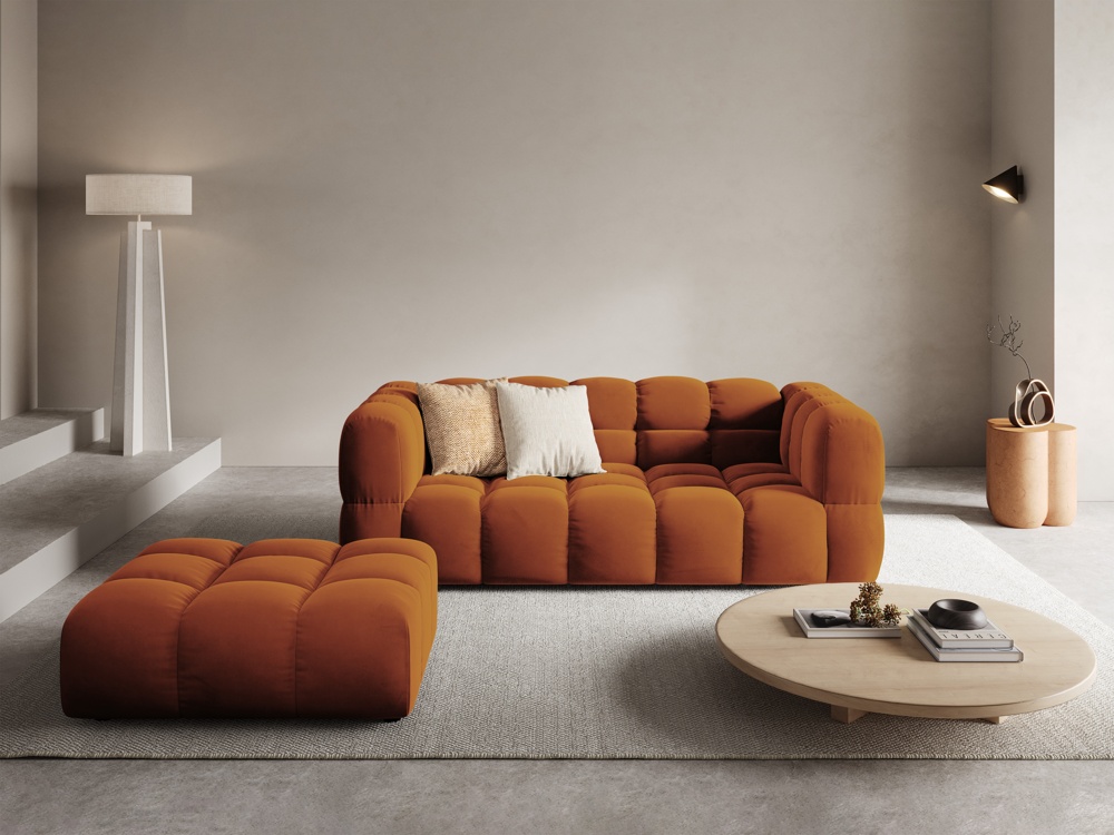 Cosmopolitan Design Sofa Sky 3-Sitzer Samt Casino Terrakotta