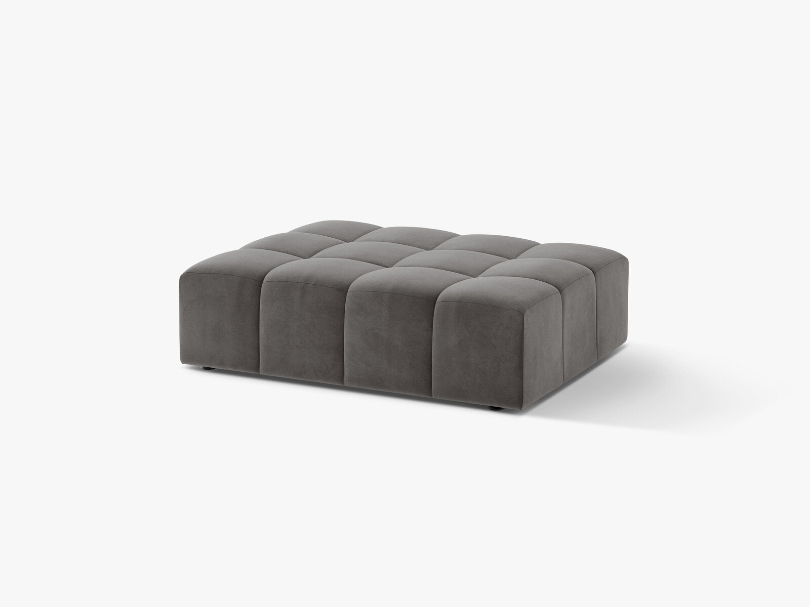 Micadoni Hocker Jennifer 1-Sitzer Samt Bluvel Hellgrau