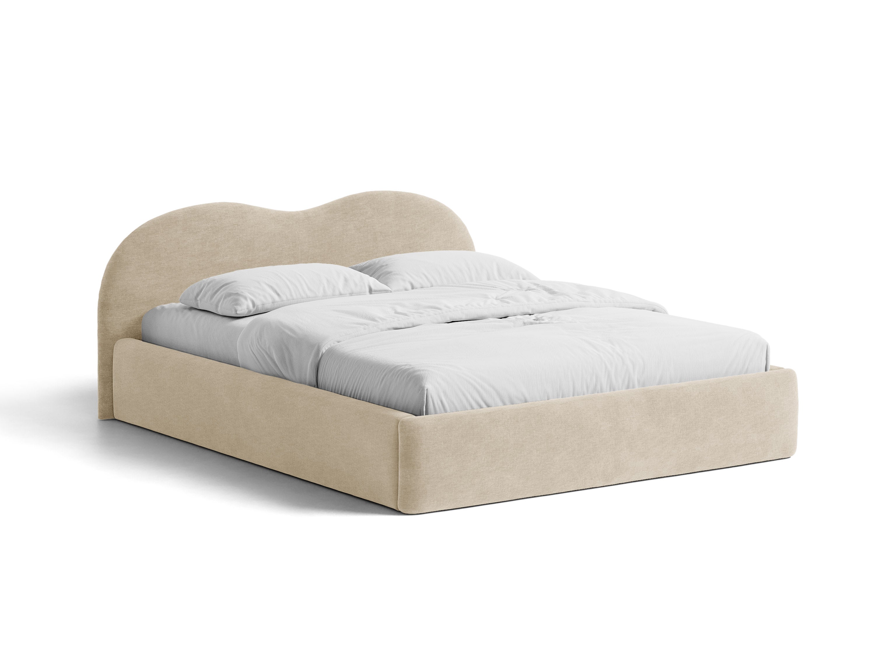 Micadoni Stauraumbett mit Kopfteil Millie Chenille Golden Dunkelbeige 160x200