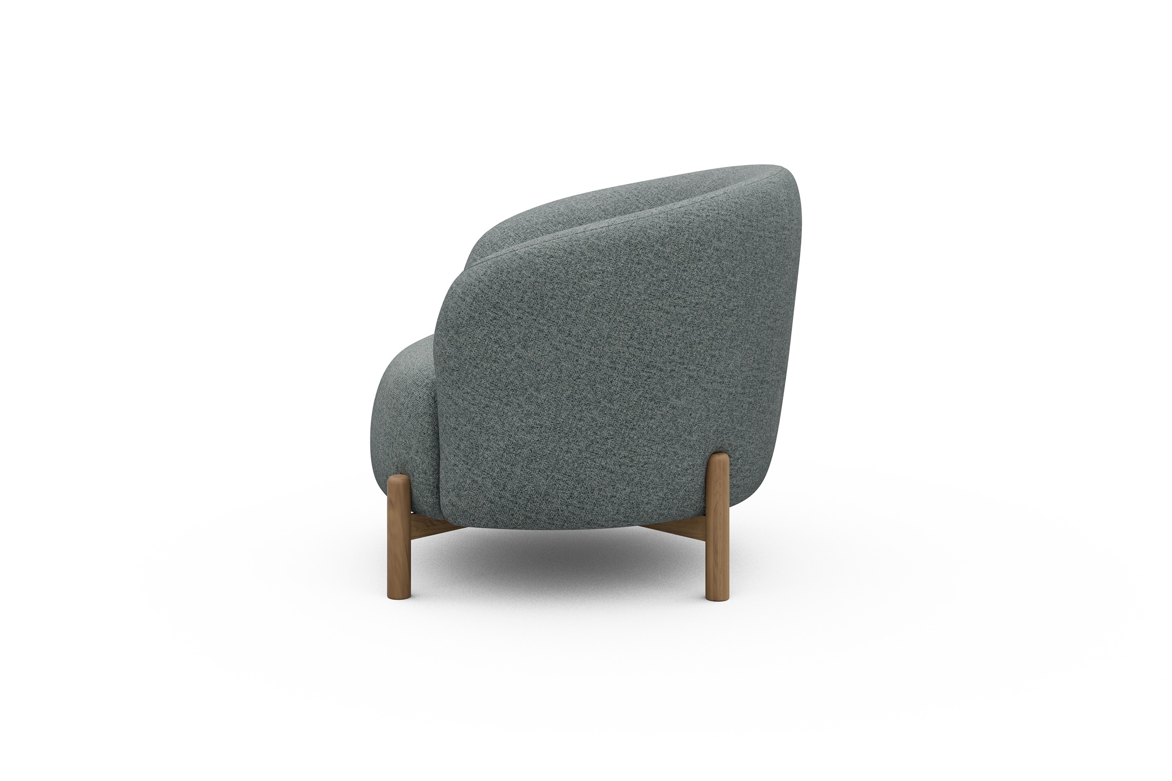 Sessel Ronda Holzbeine Eiche Natur Casone-Light-Mixed-Green