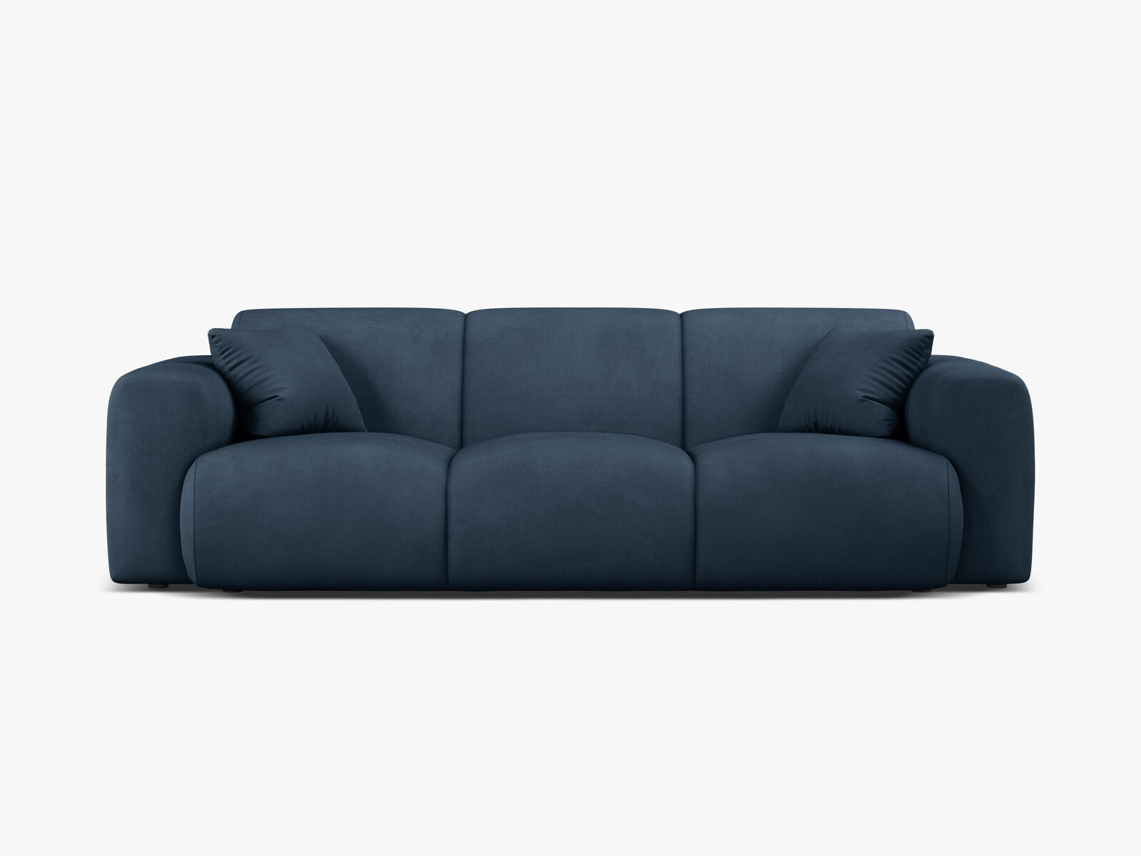 Micadoni Sofa Molino 3-Sitzer Strukturierter Stoff Rebel Königsblau