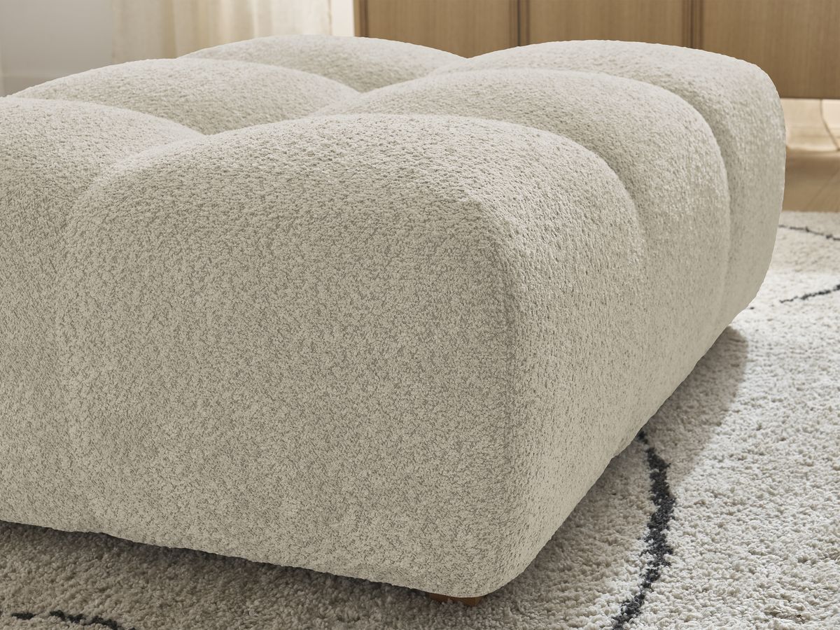 Bobochic Anakin Pouf Bouclé-Stoff Beige