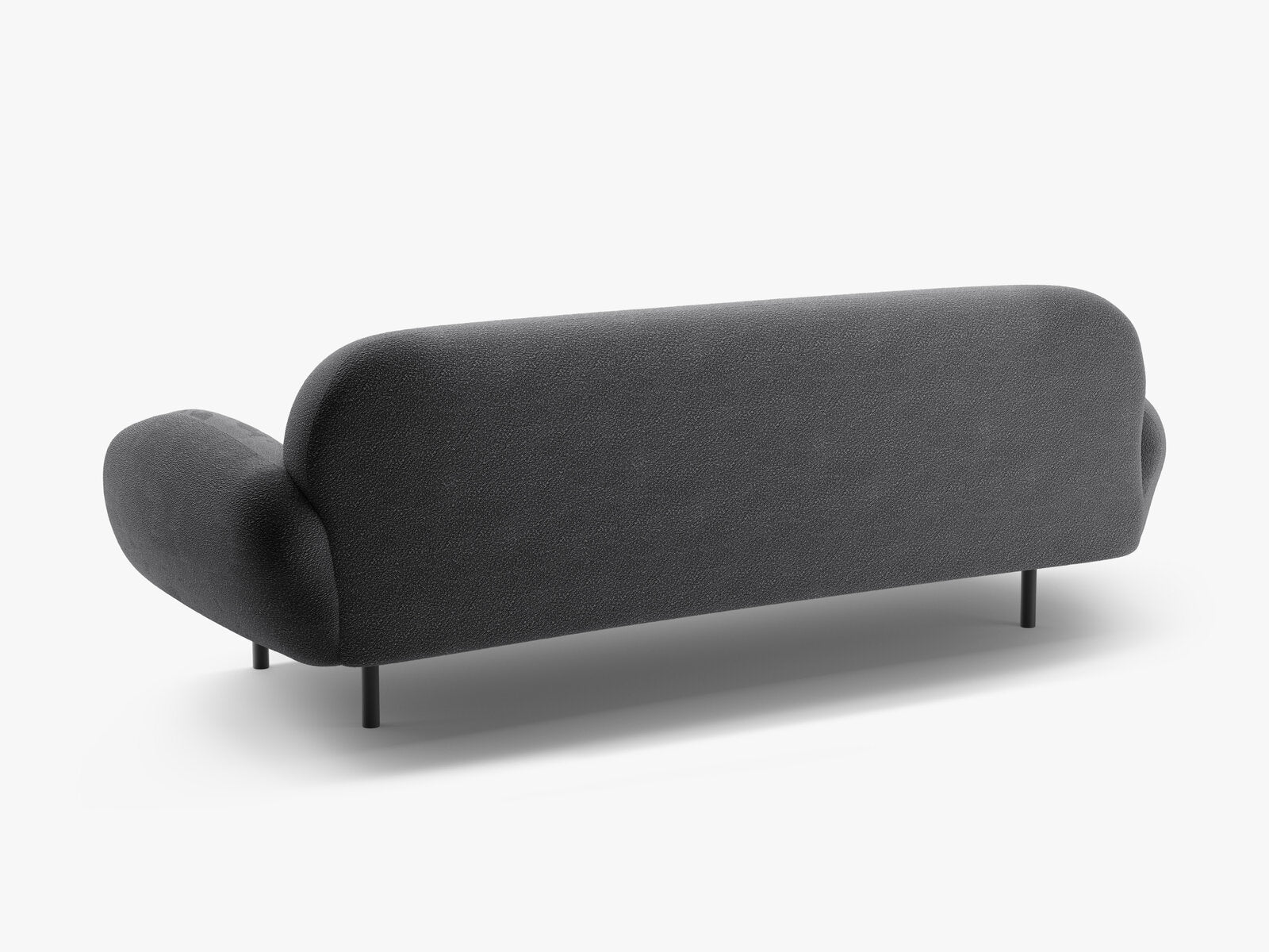 Micadoni Sofa Poppy 3-Sitzer Boucle Baloo Dunkelgrau