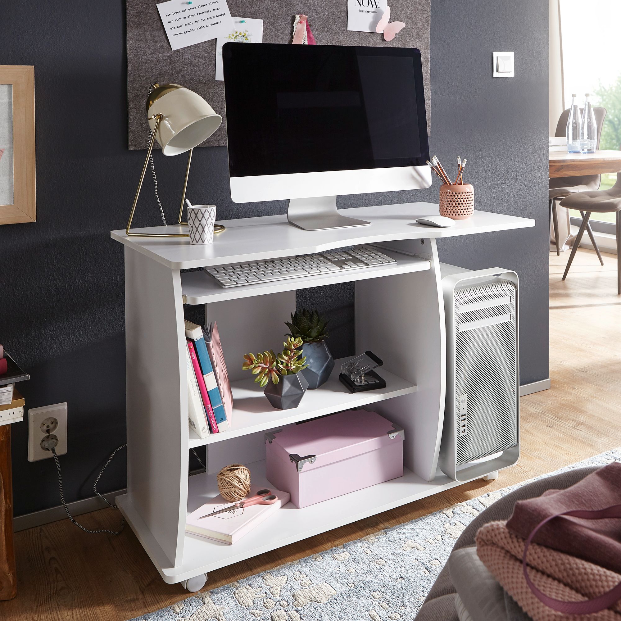 Computertisch Dovre Weiß 90 × 50 × 71 cm