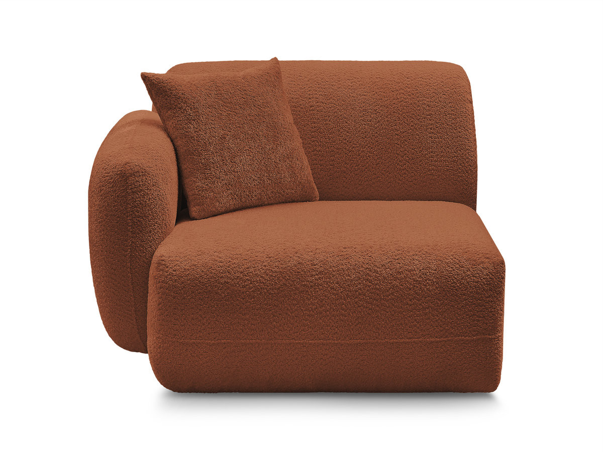Bobochic Anda Sofamodul 1-Sitzer 104 × 103 cm Chenille Orange Ecke links