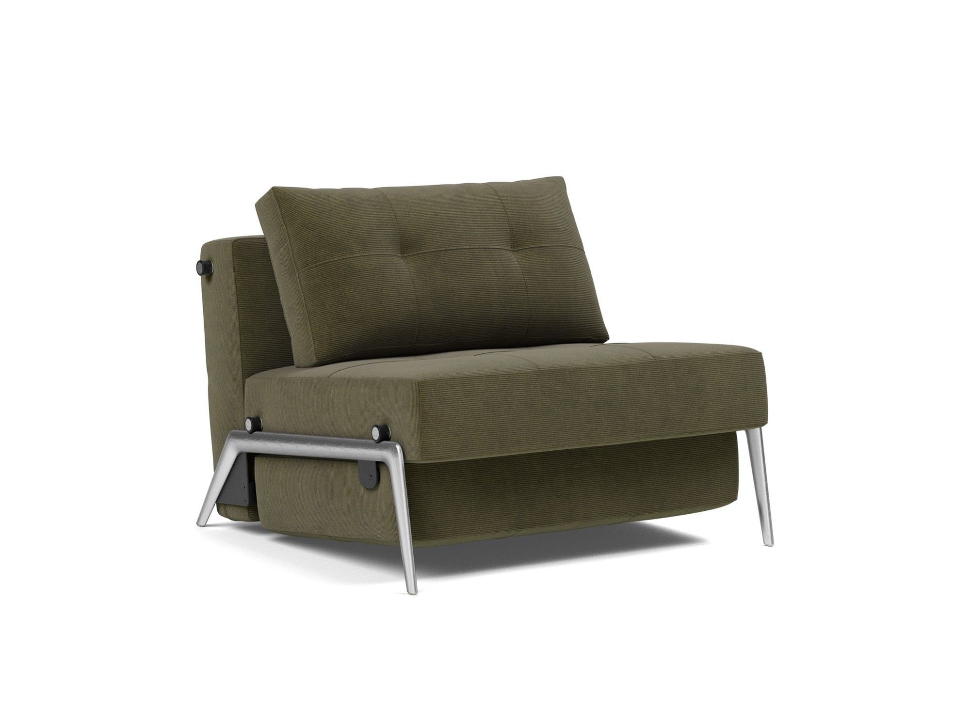 Schlafsessel Cubed 90 Kord Cordufine 316-Pine-Green Beine Aluminium