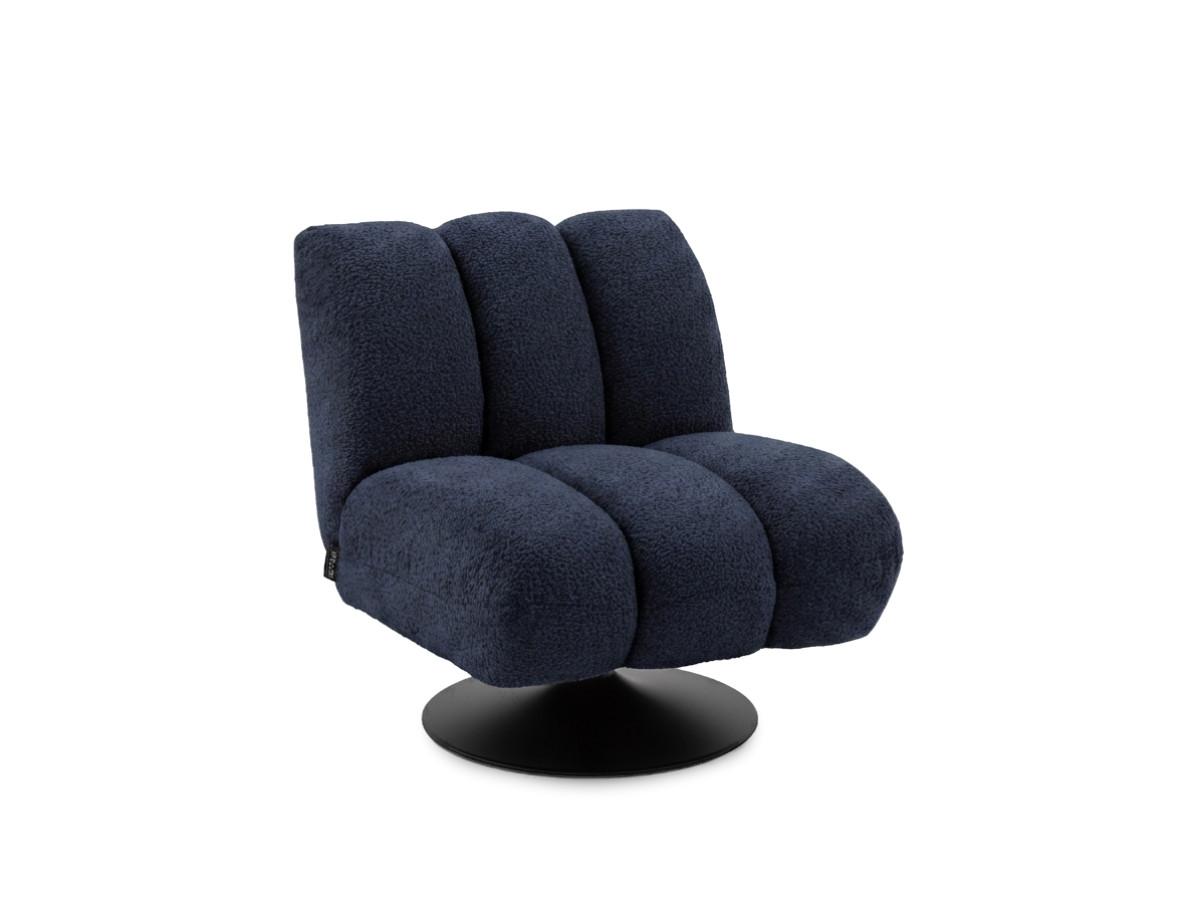 Bobochic Janissaire Sessel 79 × 89 cm Bouclé-Stoff Dunkelblau