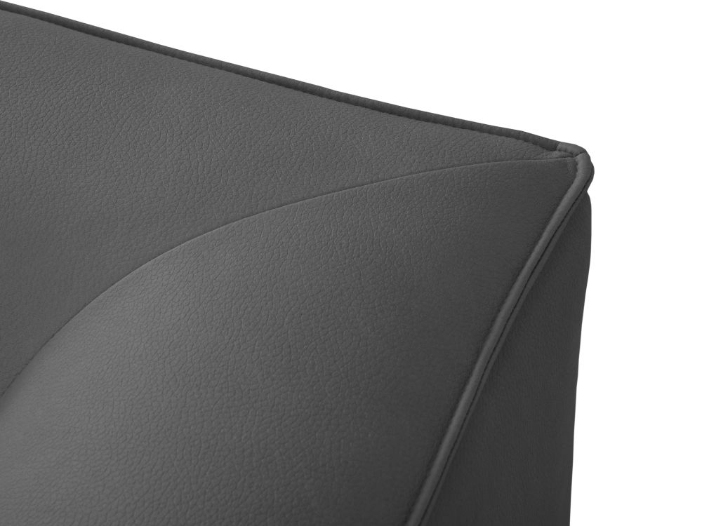 Cosmopolitan Design Ecksofa Siena 4-Sitzer offen Kunstleder Pacifico Dunkelgrau Melange Links