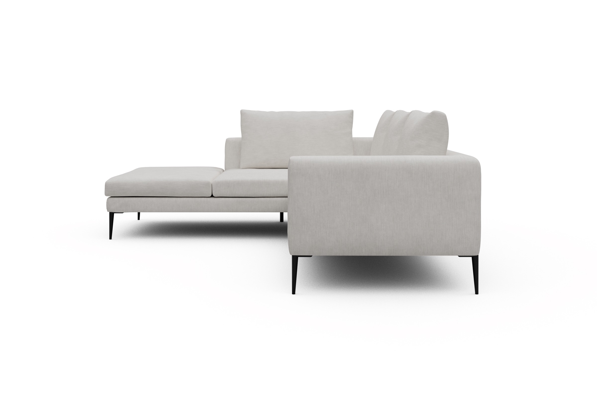 Ecksofa Paul Relax-Ecke links mit 2-Sitzer Vivus-Dusty-Off-White