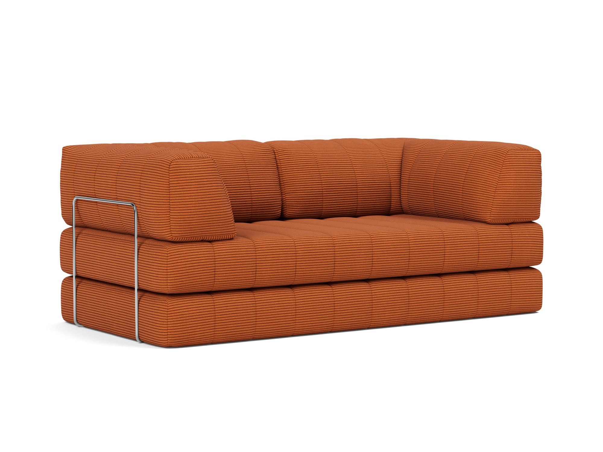 Schlafsofa CozyPad mit Armlehnen Kord Corduroy 595-Burnt-Orange