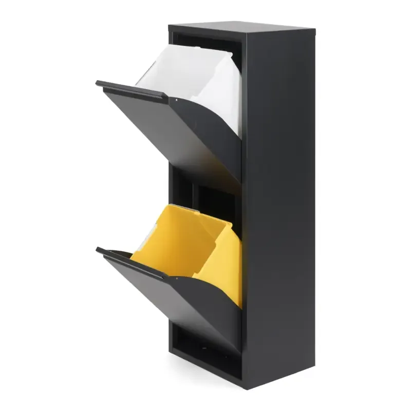 Spinder Design GIGI 2 Abfalltrenner - Schwarz - 33 Litern moebelfaktor