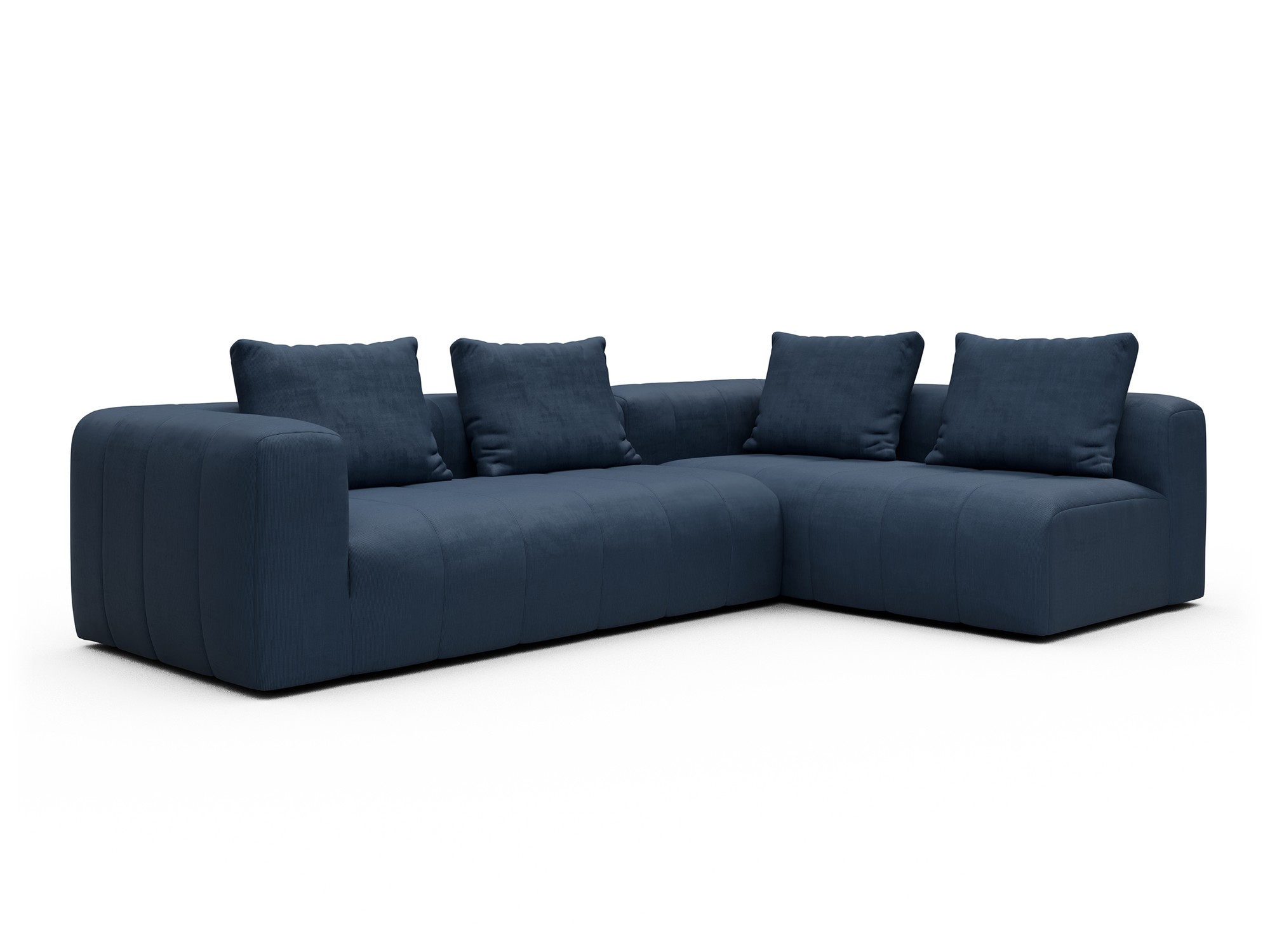 Hugo 2x 2,5-Sitzer Armlehne links Cordufine-Royal-Blue moebelfaktor