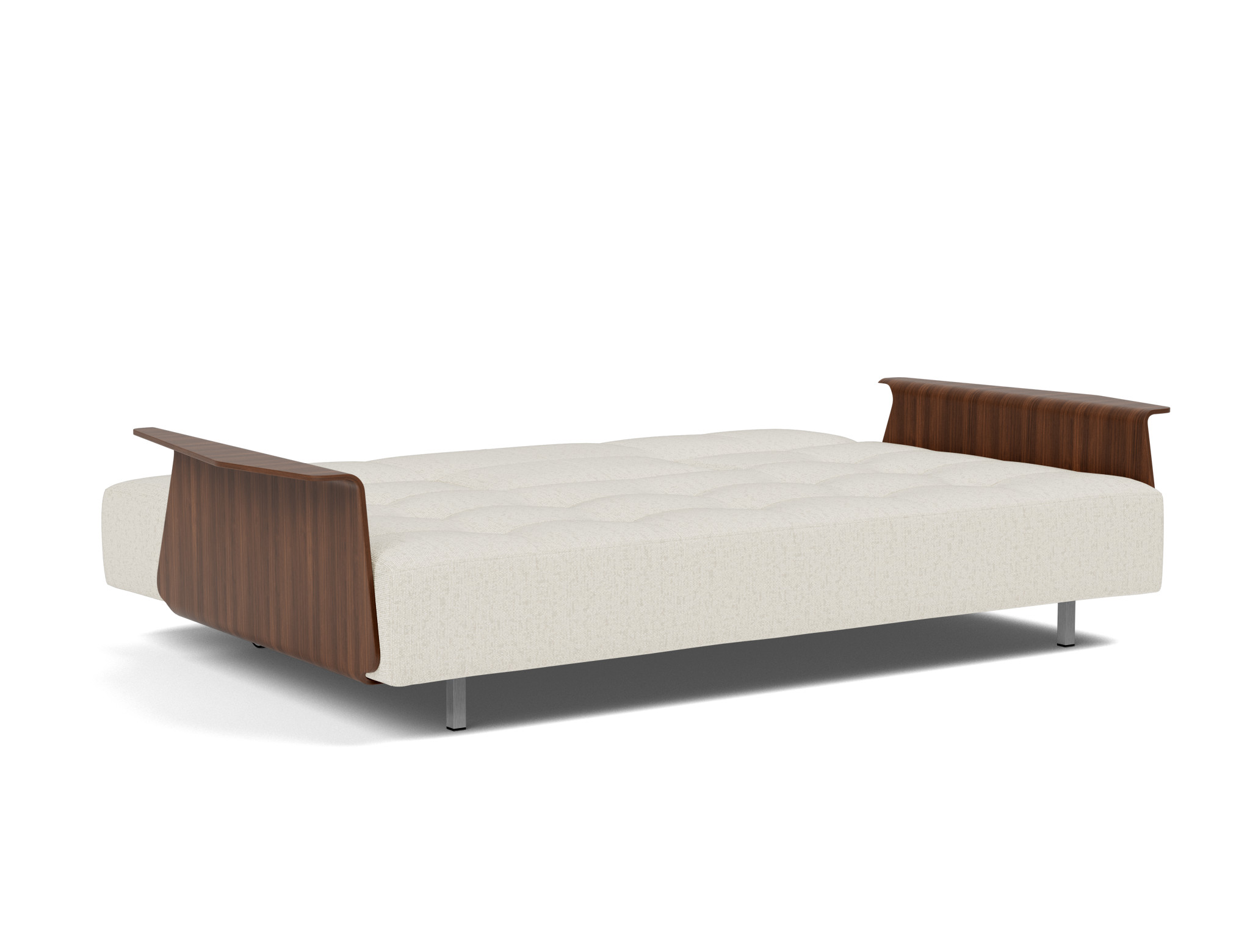 Schlafsofa Long Horn D.E.L. mit Armlehnen Boucle Skandi 531-Off-White
