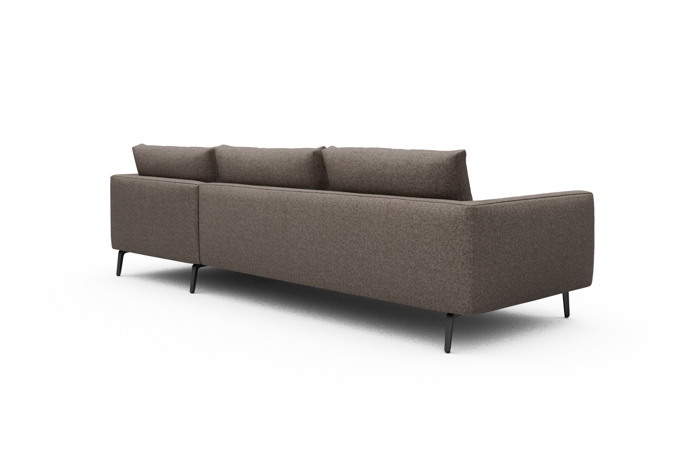 Ecksofa Karl Chaiselongue rechts mit 2,5-Sitzer Sama-Stone