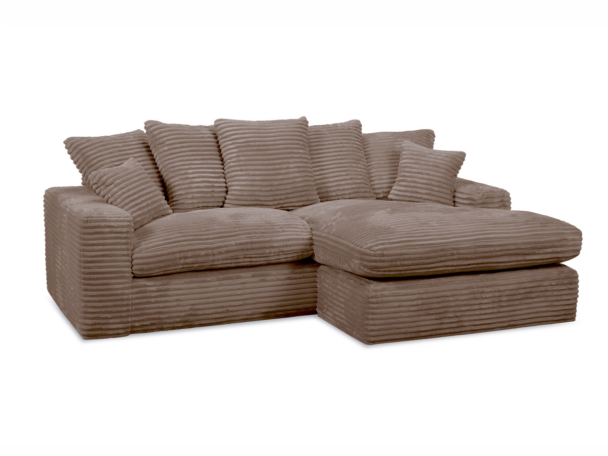 Bobochic Nevada Ecksofa Breitcord weich Taupe