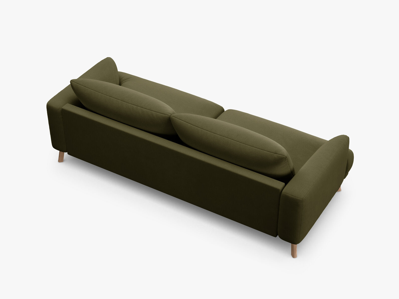 Micadoni Sofa Naomi 3-Sitzer Samt Salvador Grün