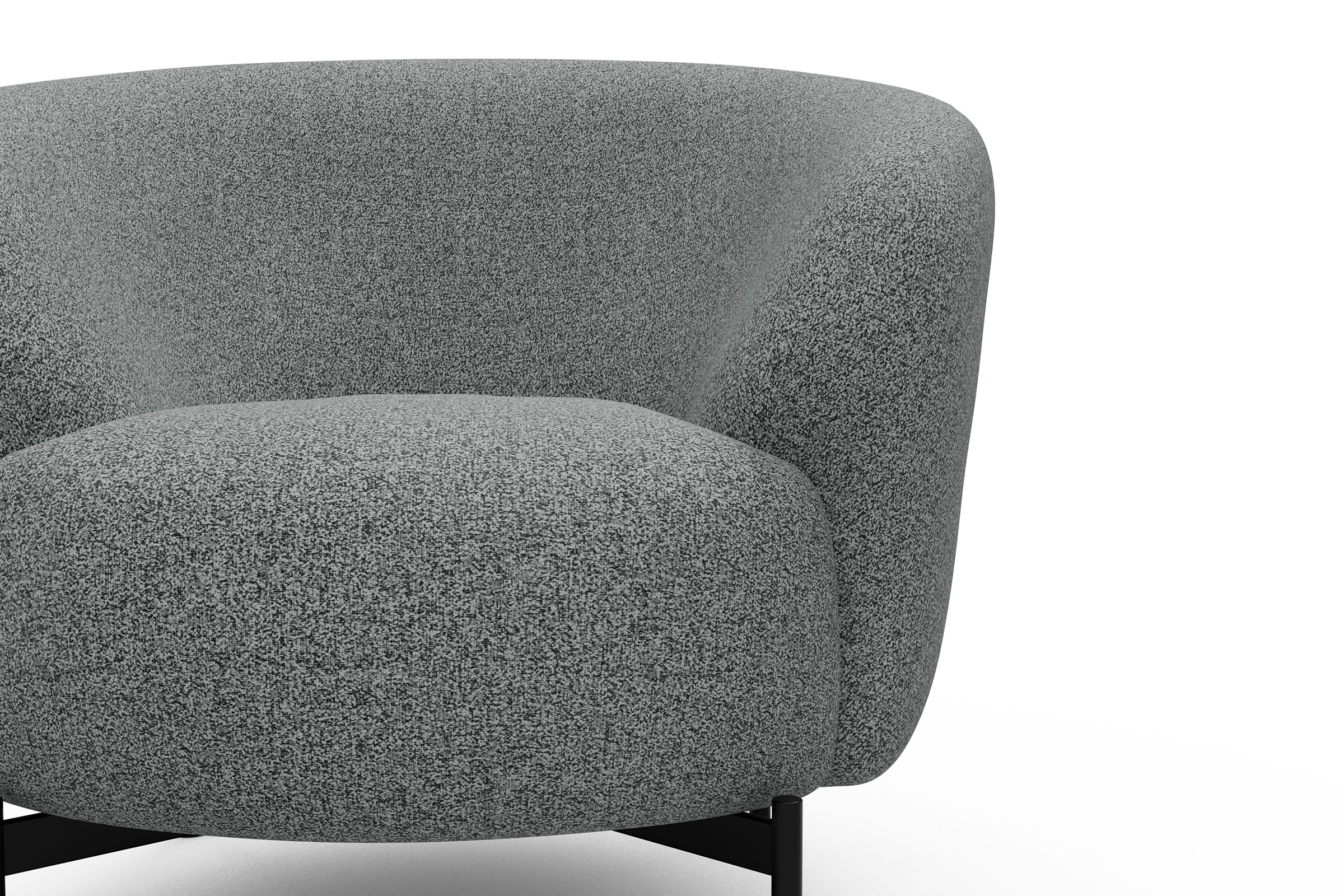 Sessel Ronda X-Metallgestell Schwarz Aivi-Gravet-Grey