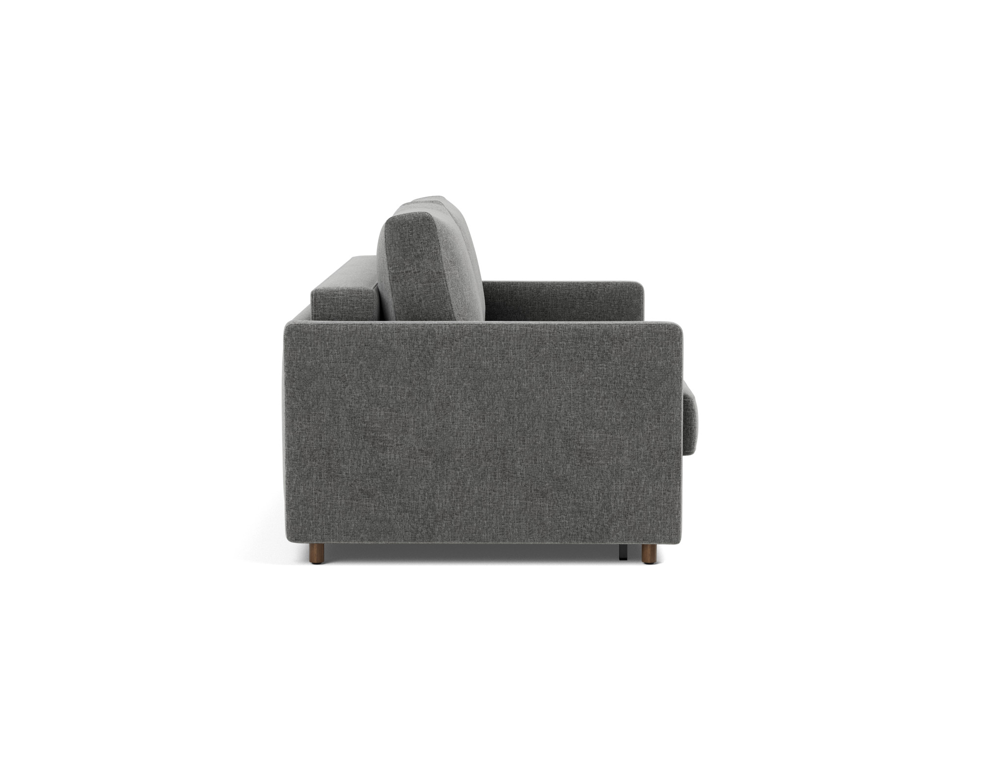 Schlafsofa Neah mit Slim-Armlehnen 160 Strukturierter Stoff Twist 563-Charcoal
