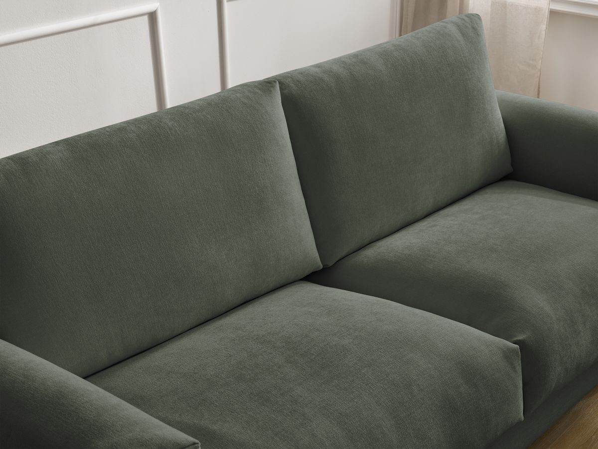 Bobochic Cocoone Schlafsofa 3-Sitzer Stoff Grün, Liegefläche 140 × 200 cm