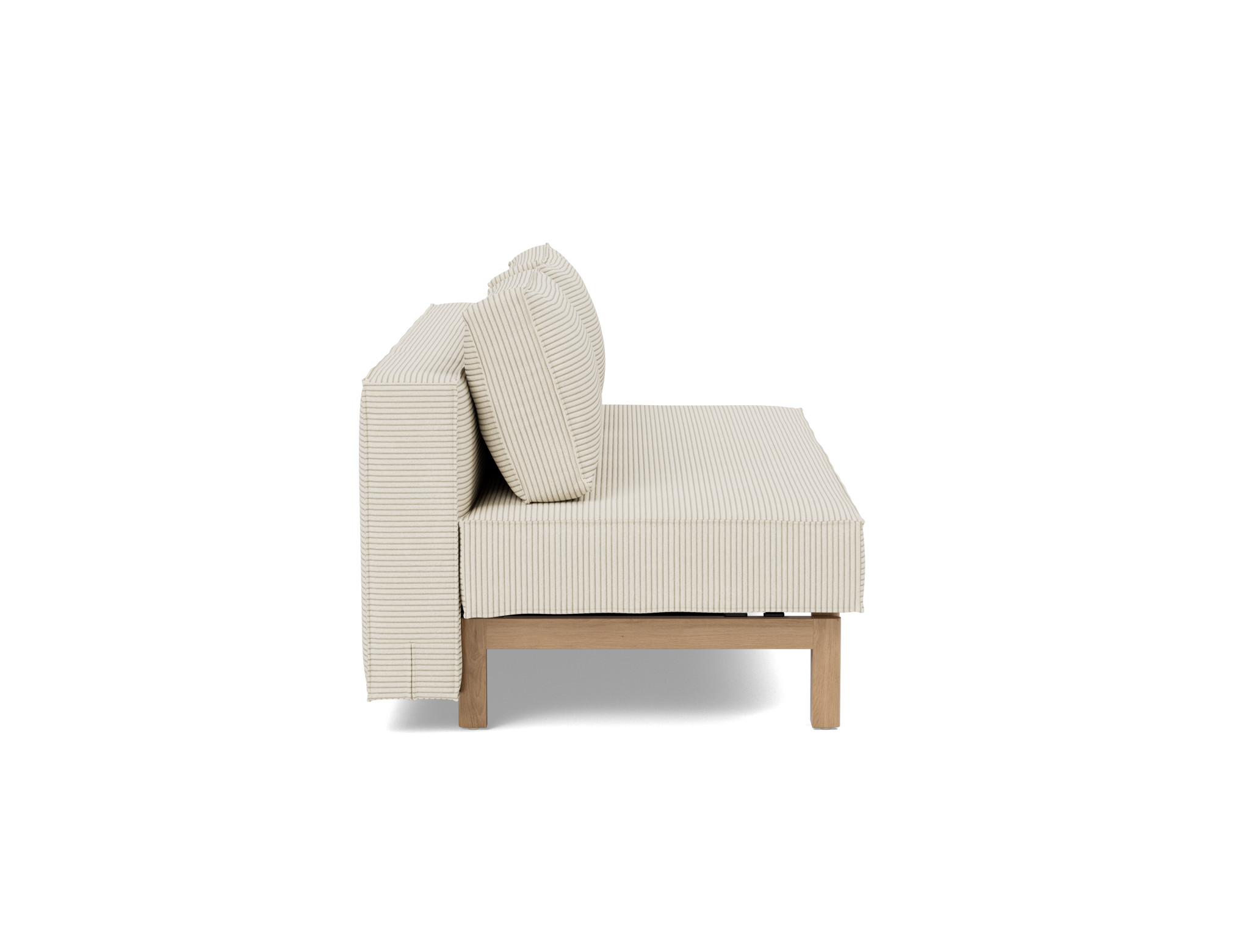 Schlafsofa Sly Kord Corduroy 594-Ivory Beine Eiche