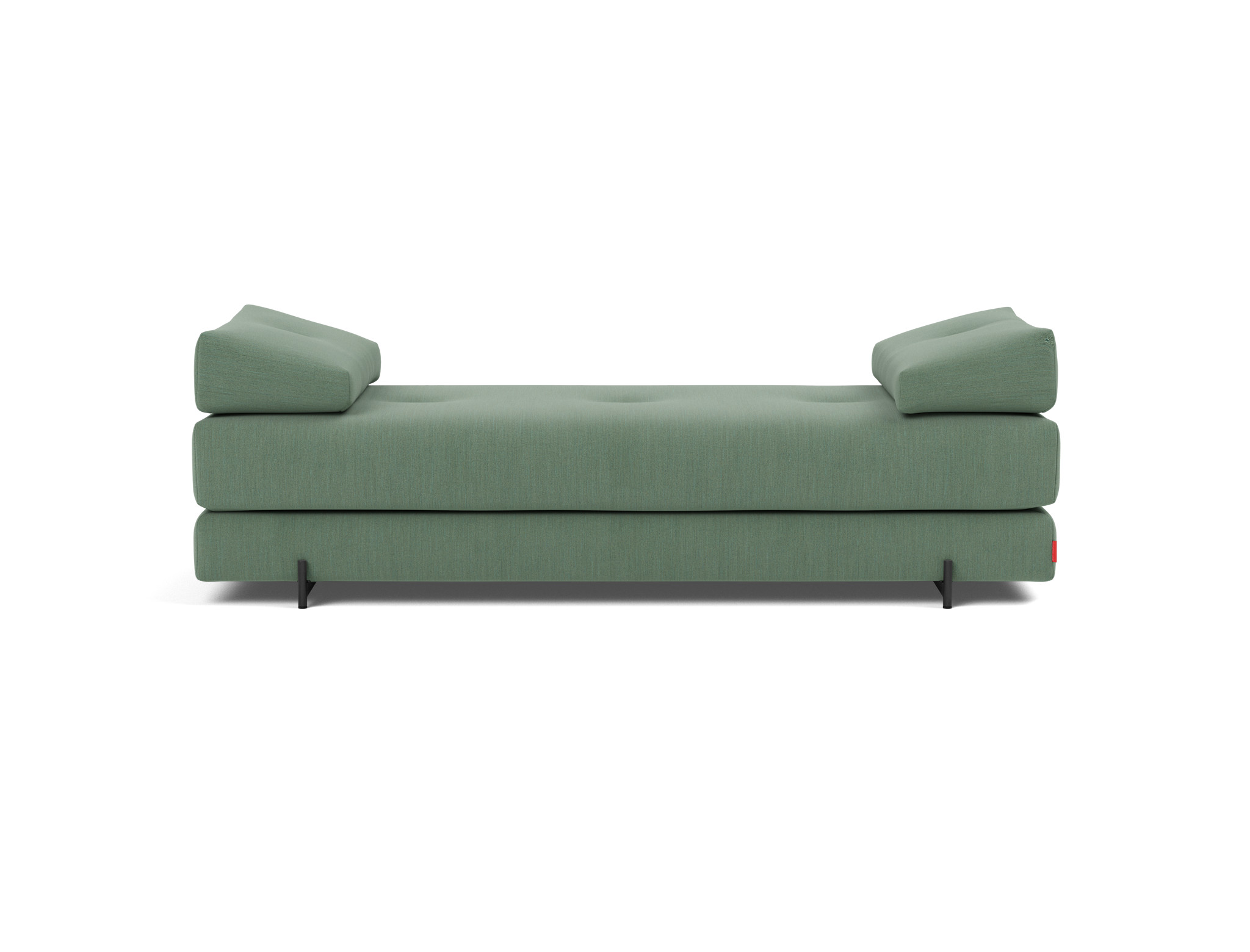 Tagesbett Sigmund Flachgewebe Elegance 518-Green Beine Indu schwarz