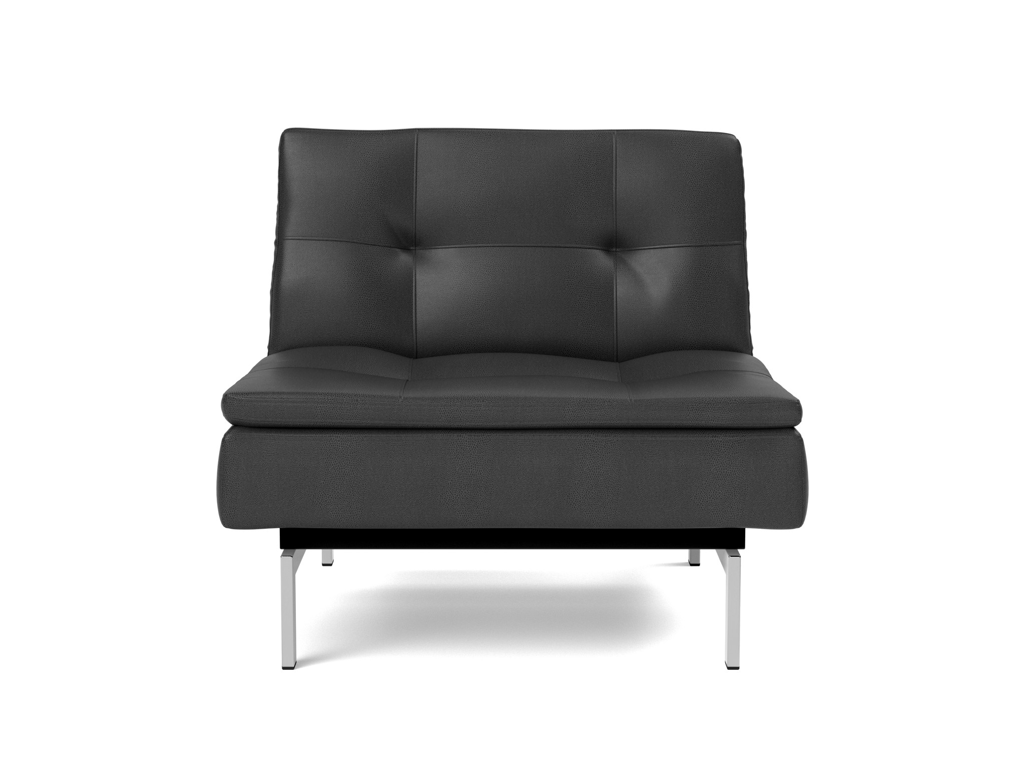 Sessel Dublexo Lederoptik Faunal 550-Black Beine Chrom