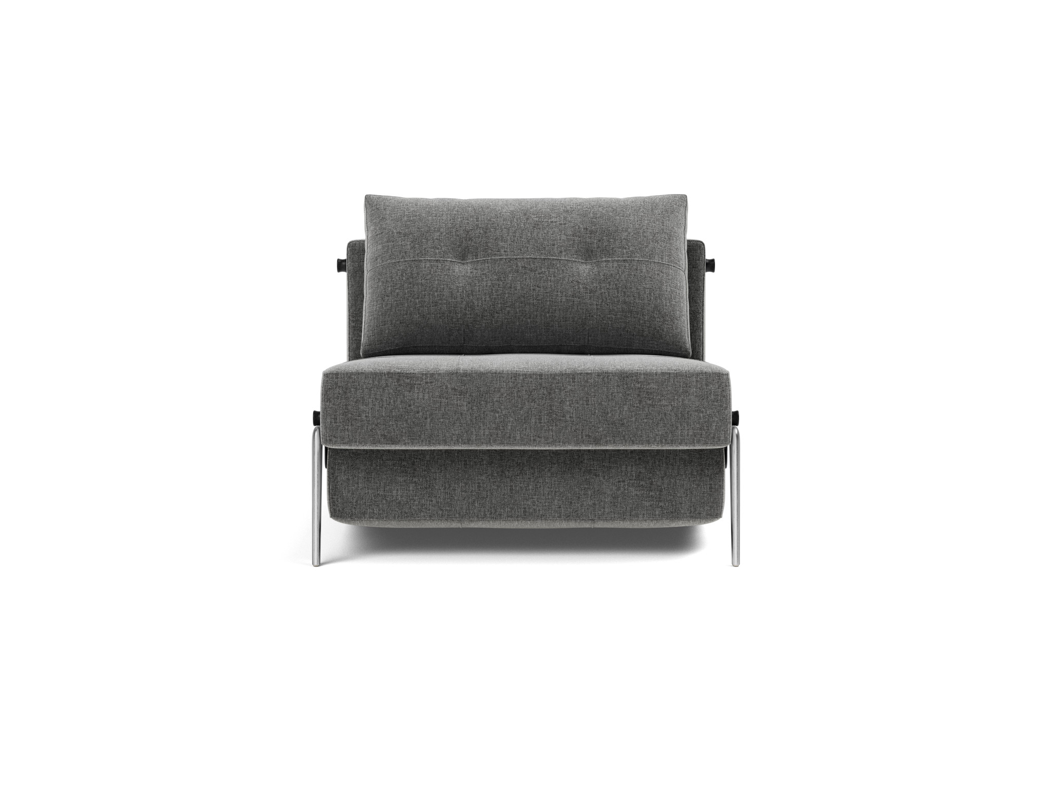 Schlafsessel Cubed 90 Strukturierter Stoff Twist 563-Charcoal Beine Aluminium