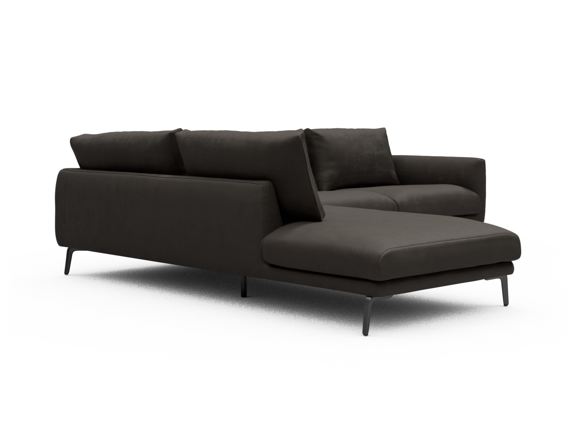 Skandi Home Ecksofa Karl Relax-Ecke links mit 2,5-Sitzer Cordufine-Taupe moebelfaktor